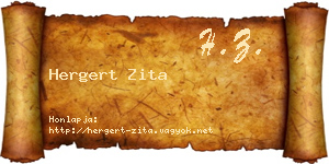 Hergert Zita névjegykártya
